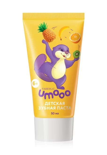 Детская зубная паста с фтором Umooo 6+