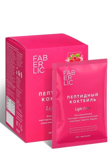 Пептидный коктейль со вкусом малинового десерта