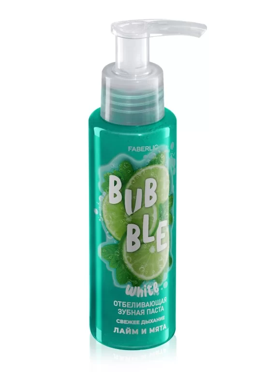 Отбеливающая зубная паста с лаймом и мятой «Свежее дыхание» Bubble White